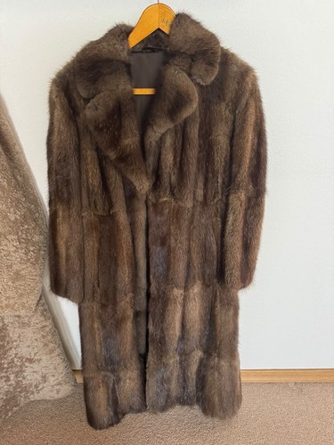 Echt pelz mantel damen - echt, braun