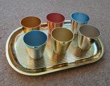 6 Alu Becher Schnapsbecher +