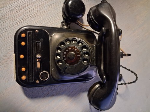 Telefon w48 schwarz jahrgang - telefon-,