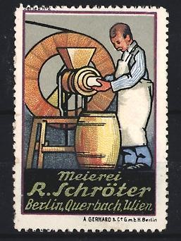 Reklamemarke berlin meierei - reklamemarke, berlin,