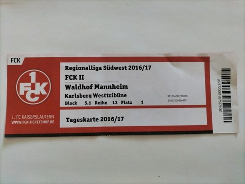 Sammler ticket 1 fc - sammler, 1.fc