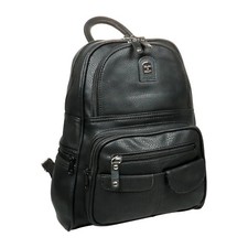 Damen Rucksack Cityrucksack Schwarz Stadtrucksack Vegan Sportlich Praktisch Mode