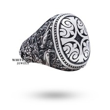 Oval Signet Vögel Natur 925