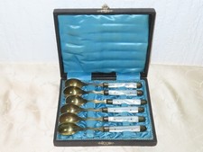 Antike Perlmutt Messing