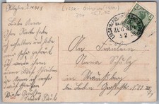 Bahnpost Posen auf Postkarte