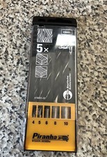 Black&Decker Piranha X56001 Holzbohrer mit Zentrierspitze 5-teiliges Set 4-10mm
