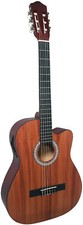 4/4 KONZERTGITARRE MAHAHONI MIT CUTAWAY UND AKTIVER ELEKTRONIK EQ NYLONSAITEN XY