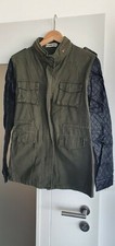 FLAMANT ROSE Jacke Jeans Olivgrün Kunstlederjacke Gr. L