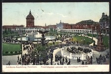 AK Mannheim, Kunst- und Gartenbau-Ausstellung 1907, Friedrichsplatz während des 