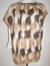Shirt, Filztop, Filztunika, Tunika, Top, Filzshirt, naturfarben - braun