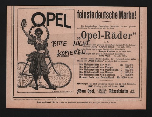 Rüsselsheim werbung 1899 - werbung,