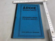 ARDIE - Modell 500 CC Behandlungsvorschrift - Motorrad Oldtimer