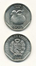 Peru - 1 Sol 2025 UNC - Gedenkausgabe, Cultura Vacus