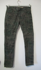 CR 5563 Please Damen Jeans Gr. Small grün grau camouflage skinny stretch Knöpfe