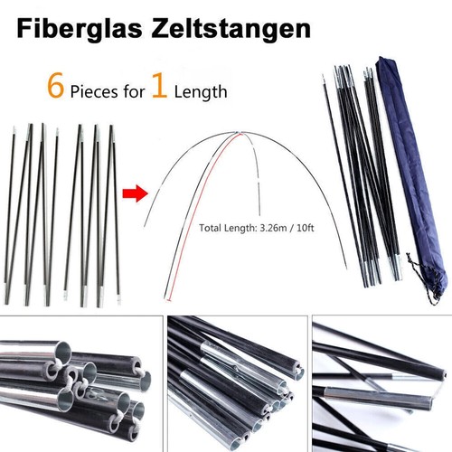 Zeltstangen fiberglas - fiberglas, 12