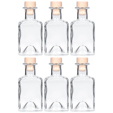 6x 200ml Glasflasche Klarglas