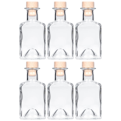 200ml glasflasche klarglas - 6x,