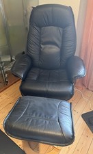 Leder Sessel Mit Fuß Hocker Fernsehsessel