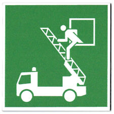 Aluminium-Schild „Rettungsausstieg“ 3mm Alu Dibond® 10x10cm | B-Ware