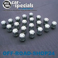Radmuttern STAHL-FELGEN M12x1,25 SW19 verzinkt - alle OFF-ROAD-Fahrzeuge 24 Stk
