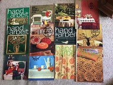 12x DDR Zeitschrift "Handarbeit" 1969-1982, Anleitungen u. Schnittmusterbogen