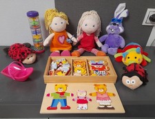Spielzeug Paket mit Haba-Puppen, Bärenpuzzle und weiteres