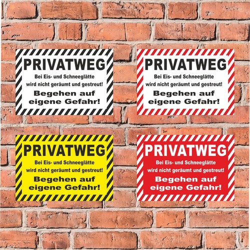 Privatweg schild eis und - privatweg,