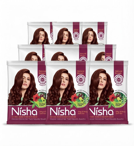 Nisha naturbrau haar - 10,