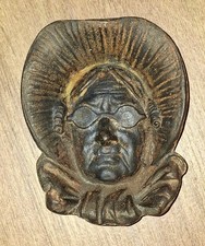 Metall Aschenbecher Großmutter massiv Gusseisen alt H13- B10,5cm Rarität Sammler