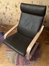 POÄNG Sessel Braun Leder Schwingsessel Holz Relaxchair - IKEA