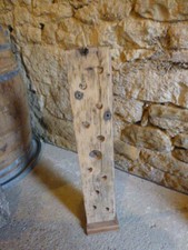 Stele Skulptur Holz Eiche Naturholz 78 cm hoch Kunstobjekt Gartendeko Deko