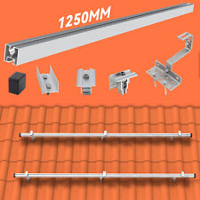 Montageset Ziegeldach für 2x PV Modul Solarmodul Befestigung Montageschiene 