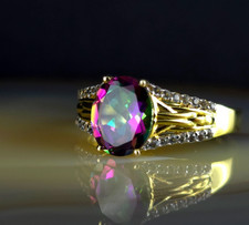 Ring Silber 925 Mystik Topas