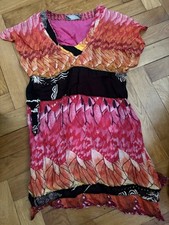 NICOWA Luxus Designer Kleid 100% SEIDE Gr. 36/38  Edles Sommerkleid Abendkleid