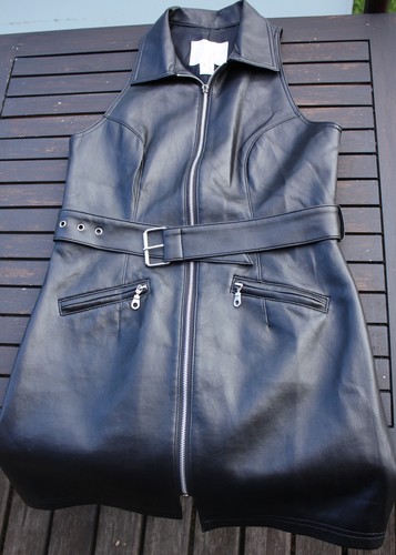 Kunstleder weste kleid - kunstleder-weste,