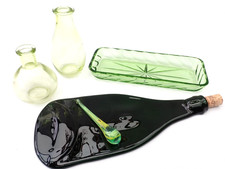 grünes Glas Dekorationen