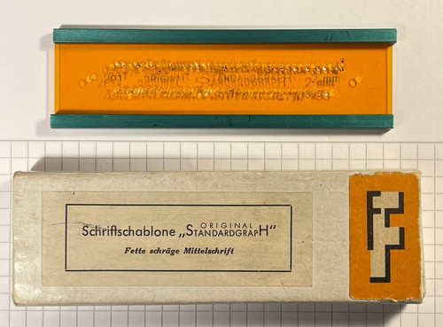 Schriftschablone mm fette - , 2