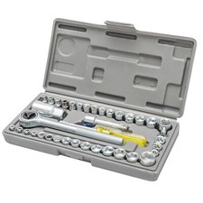 Steckschlüssel-Set 40-tlg. – Mit Ratsche & Verlängerung für Reparaturen