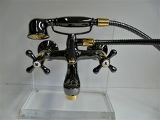 Wannenarmatur Aranja/Gold 24Karat, Badewannenarmatur, Nostalgie, Handbrause, Elk