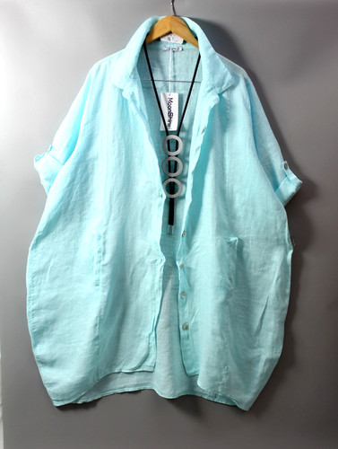 Moonshine leinen bluse mantel - bluse,