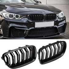 für BMW 5er F11 F10 Nieren Grill Kühlergrill GLANZ SCHWARZ Doppelsteg