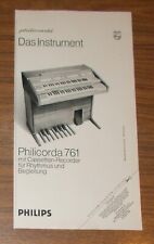 Seltene Werbung vintage PHILIPS PHILICORDA 761 Heimorgel Cassetten-Recorder 1972