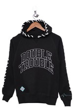 Markenlos Damen Kapuzenpullover Hoodie XS/32 Schwarz Casual Streetwear