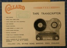 Collaro Tape Transcriptor Infoblatt Werbung Prospekt 1960-70er Jahr H-2501