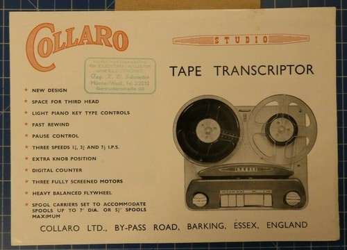 Collaro tape transcriptor - collaro,