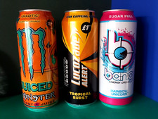 x3 LEERE 500ml ENERGY DRINK