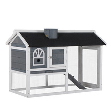 Kaninchenstall grau tannenholz - grau,