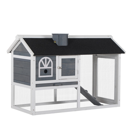 Kaninchenstall grau tannenholz - kaninchenstall,