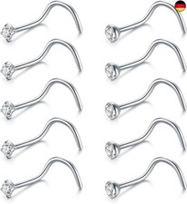 FECTAS 10pcs Nasenpiercing