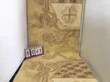 Möbelbezugsstoff Polsterstoff Dekostoff Webstruktur beige oker Wappen 1041